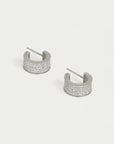 Petit Pavé Thick Huggie Hoops