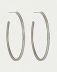 Petit Pavé Large Thin Hoops