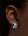 Mercer Double Gemstone Drop Earrings