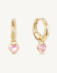 Chérie Heart Huggie Hoops