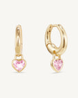 Chérie Heart Huggie Hoops