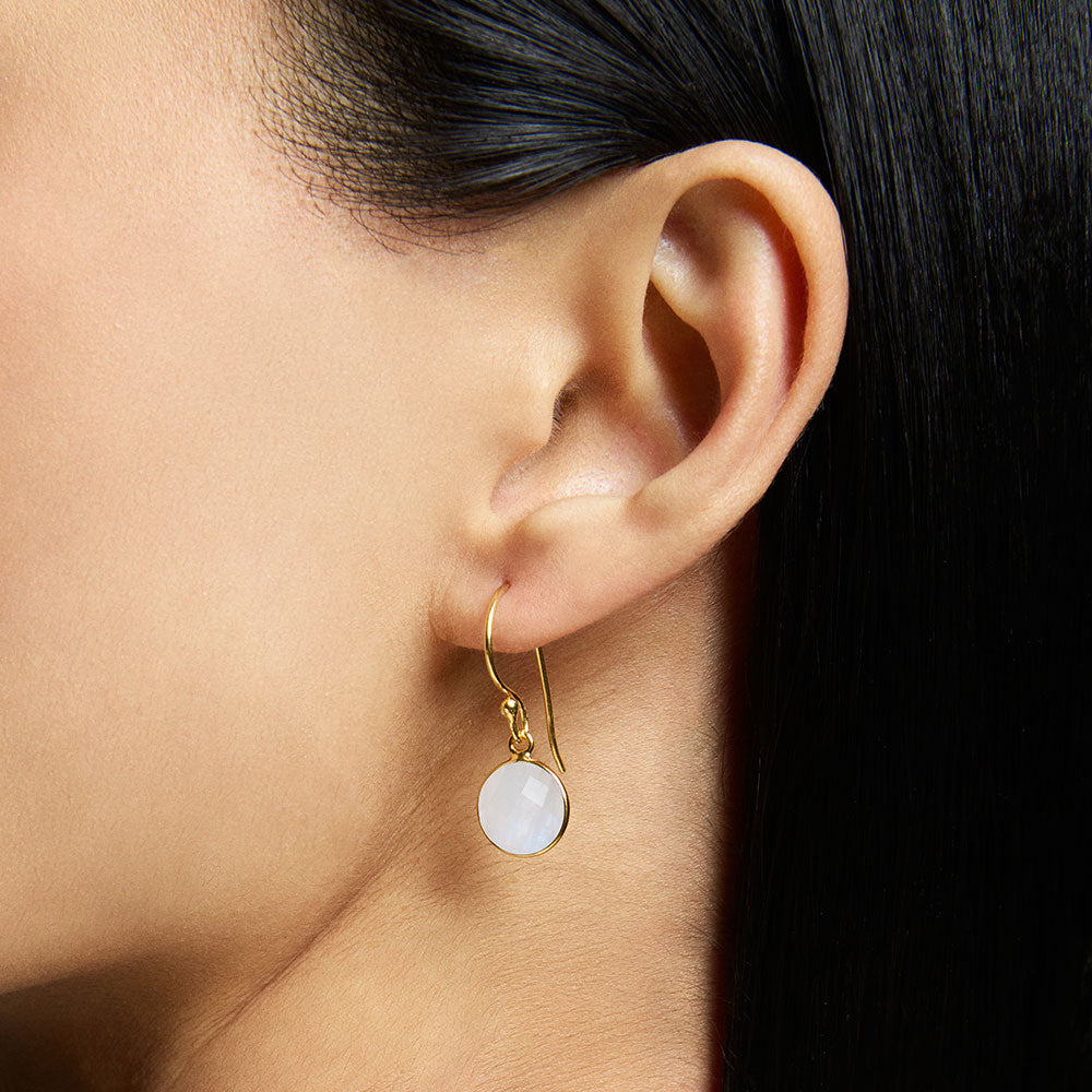 Tulum Droplet Earrings | Rainbow Moonstone | Dean Davidson