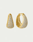 Margaux Pavé Huggie Hoops