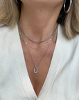 Solene Pavé Pendant Necklace