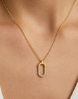 Solene Pavé Pendant Necklace