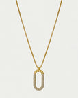 Solene Pavé Long Pendant Necklace