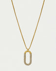 Solene Pavé Long Pendant Necklace