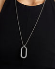 Solene Pavé Long Pendant Necklace