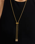 Juliette Pavé Lariat Necklace