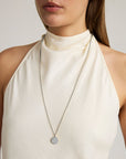 Mirabeaux Pave Long Pendant Necklace