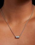 Petit Pavé Mini Tube Necklace