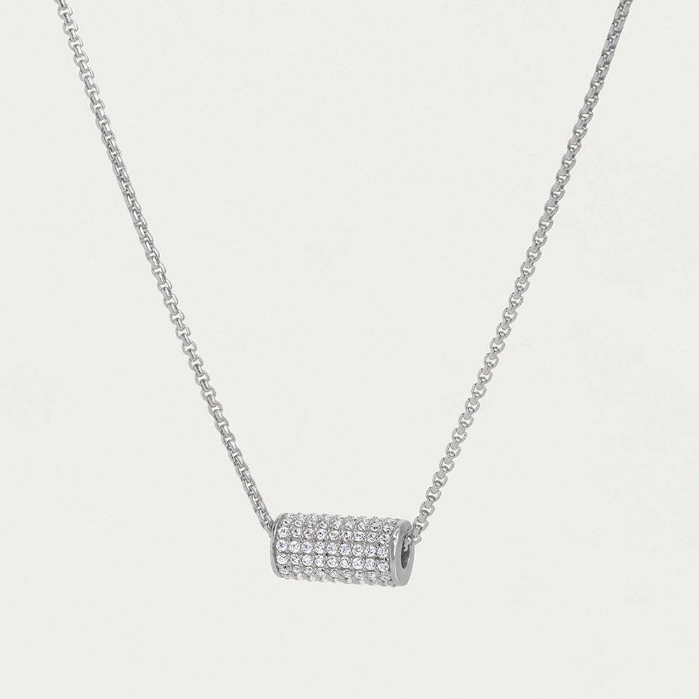 【TATIANA】Petit Cubic Silver Necklace★送料無料★2色 韓国発【TATIANA】(SILVER925) Petit Cubic Silver Necklace