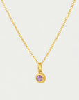 Round Birthstone Necklace