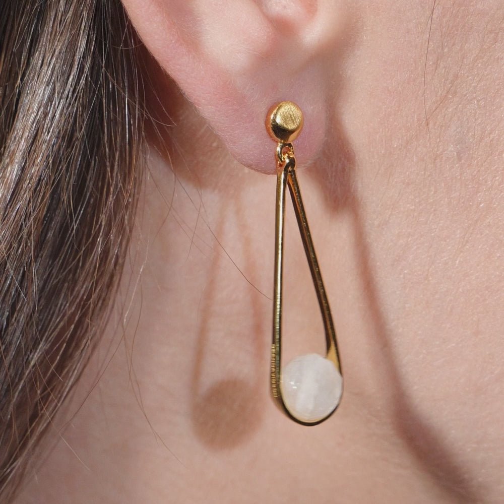 Mini Ipanema Earrings | Rainbow Moonstone | Dean Davidson