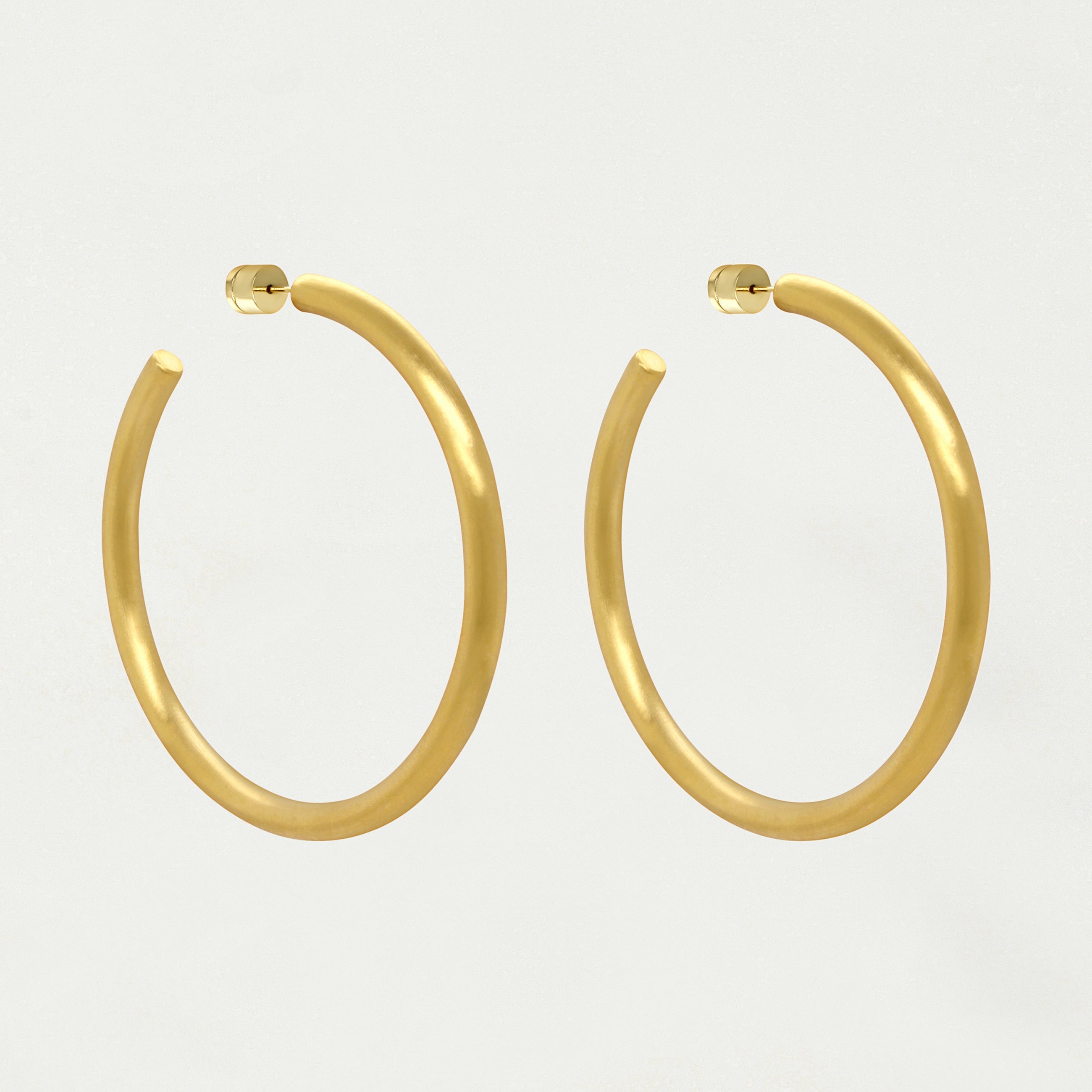 Matte gold hoop earrings 2025