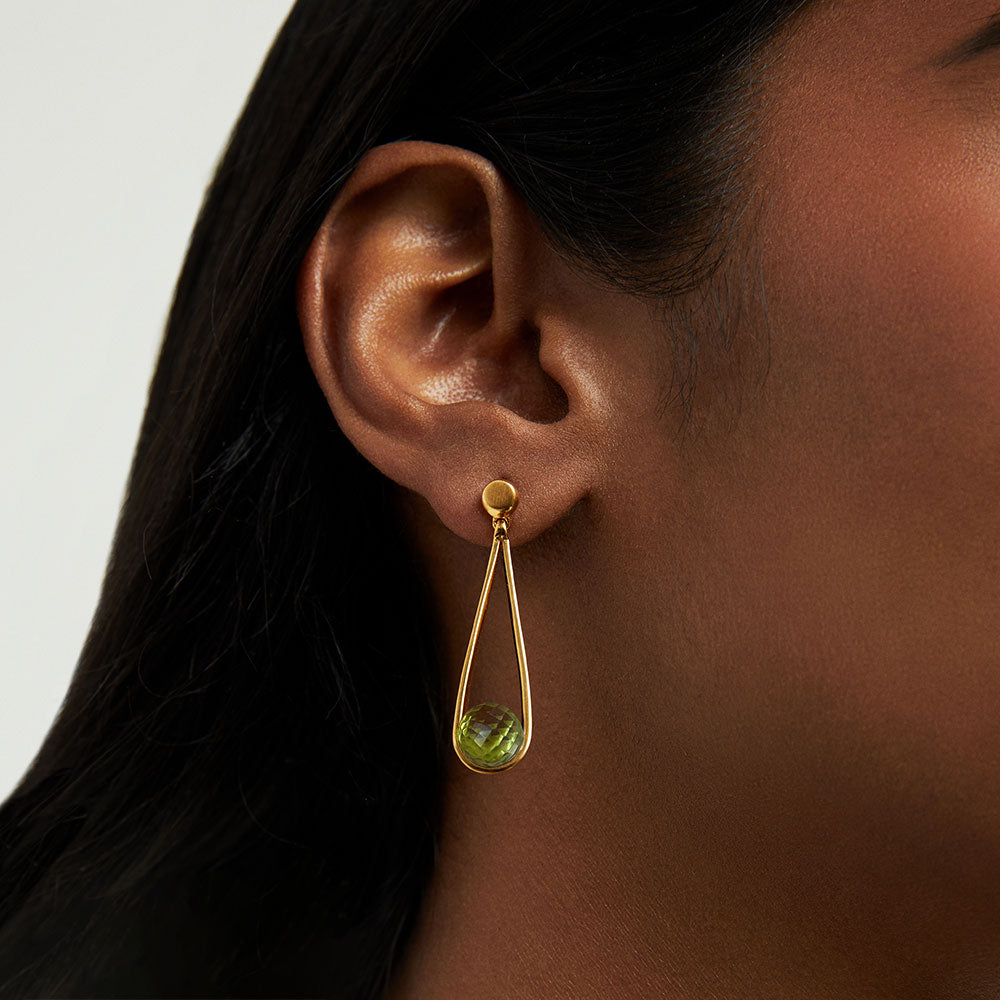 Dean Davidson | Mini Ipanema Earrings | Gold Green Amethyst –