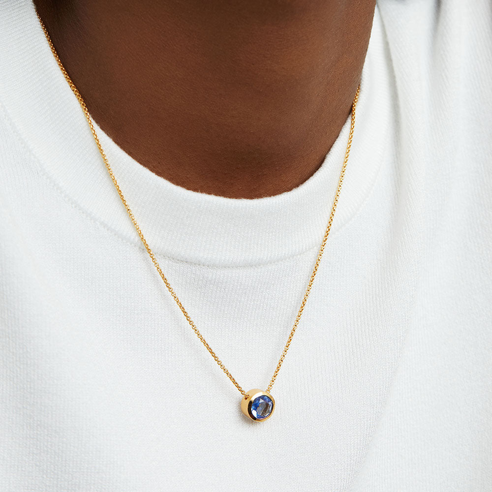 SMOKY BLUE rose coin necklace シルバー 40cm 925 Silver Pendant Victorian Necklace. SKU: NK6329SVJMC