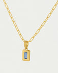 Baguette Birthstone Necklace