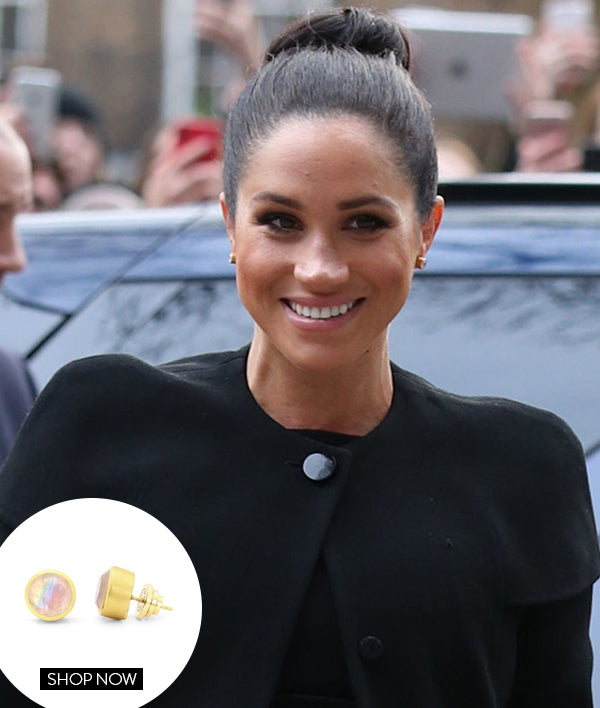 MEGHAN MARKLE IN OUR SIGNATURE MIDI KNOCKOUT STUDS