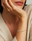 Petit Pavé Bar Chain Bracelet