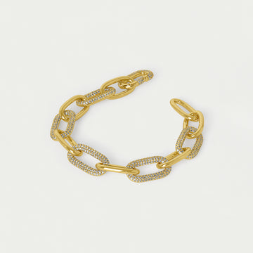 Solene Pavé Link Bracelet