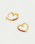 Enamel Heart Huggies