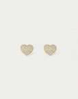 Petit Pavé Heart Studs