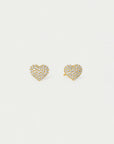 Petit Pavé Heart Studs