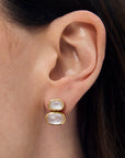 Mercer Double Gemstone Drop Earrings
