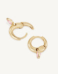 Chérie Heart Huggie Hoops