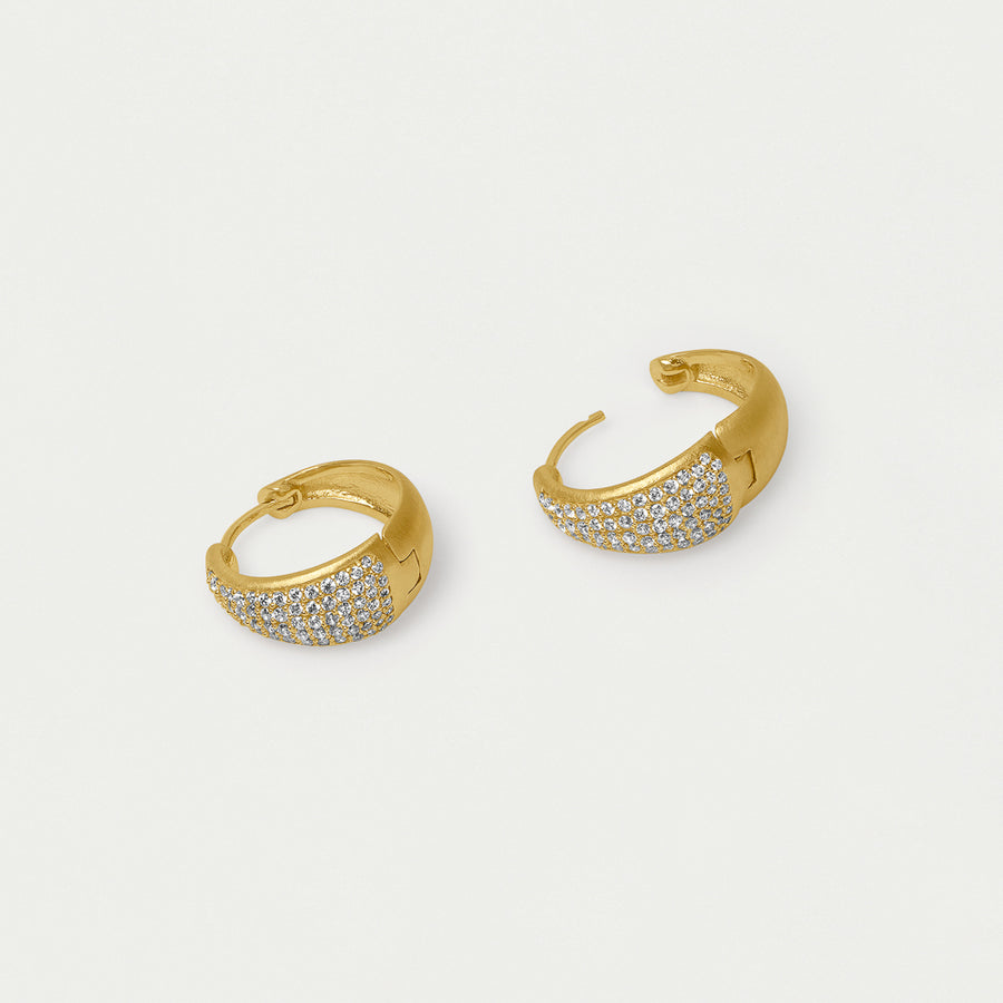 Margaux Pavé Huggie Hoops