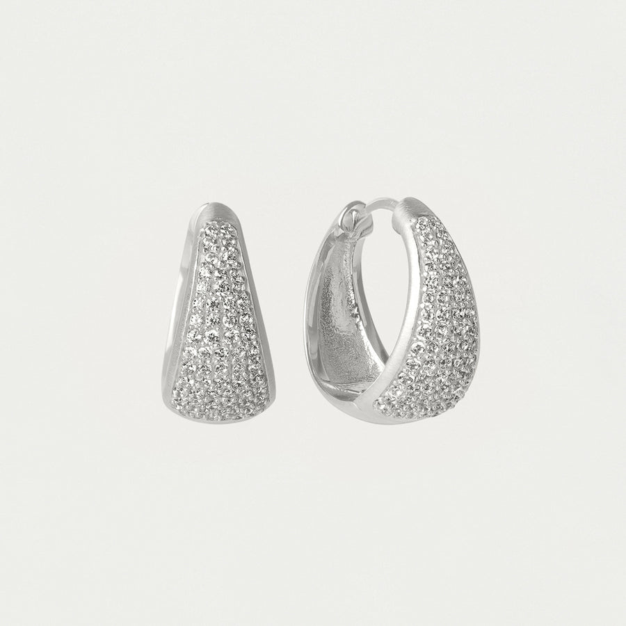 Margaux Pavé Huggie Hoops