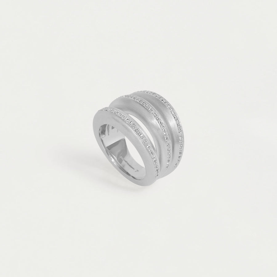 Dauphine Pavé Stacking Ring
