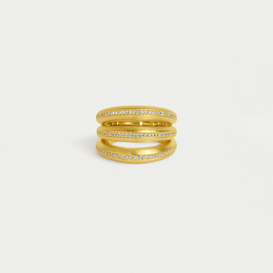 Dauphine Pavé Stacking Ring