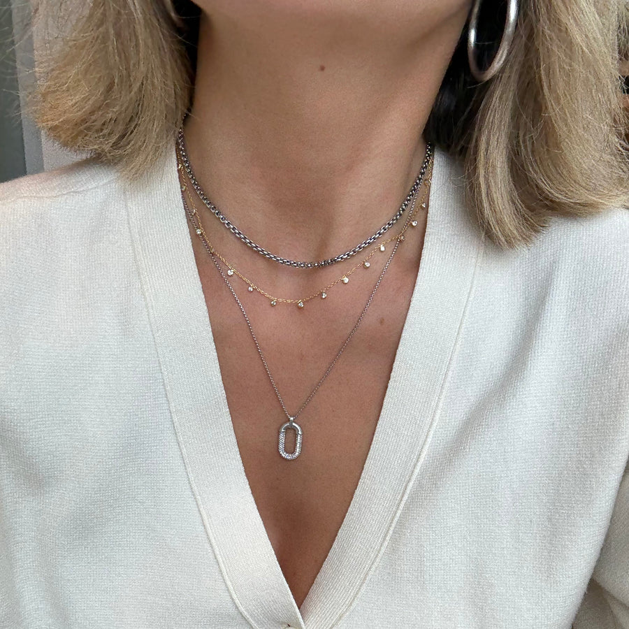 Solene Pavé Pendant Necklace