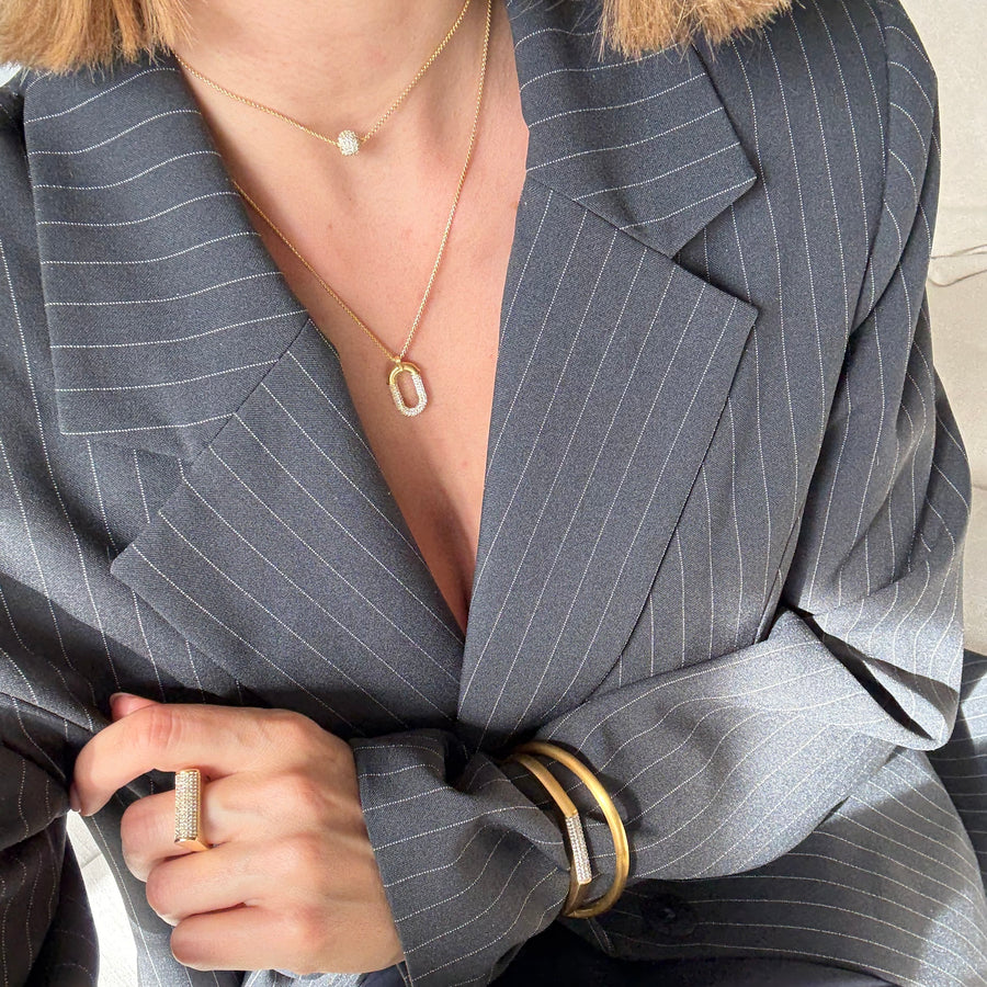 Solene Pavé Pendant Necklace