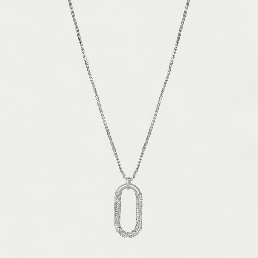 Solene Pavé Long Pendant Necklace