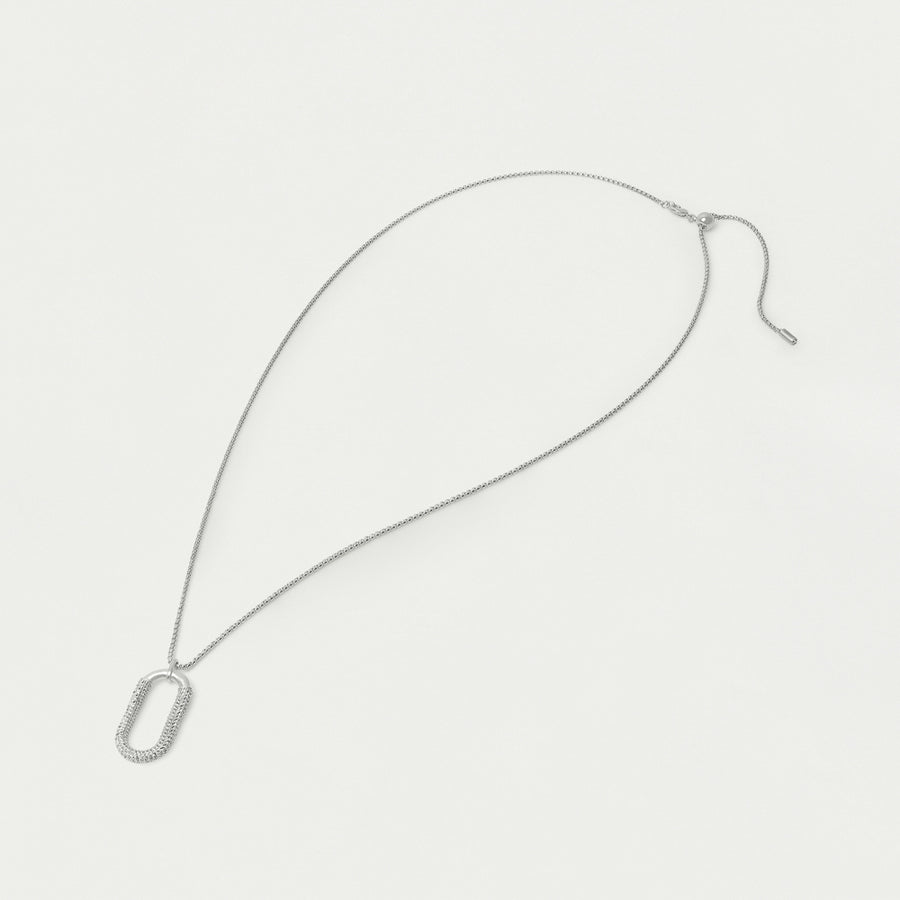 Solene Pavé Long Pendant Necklace