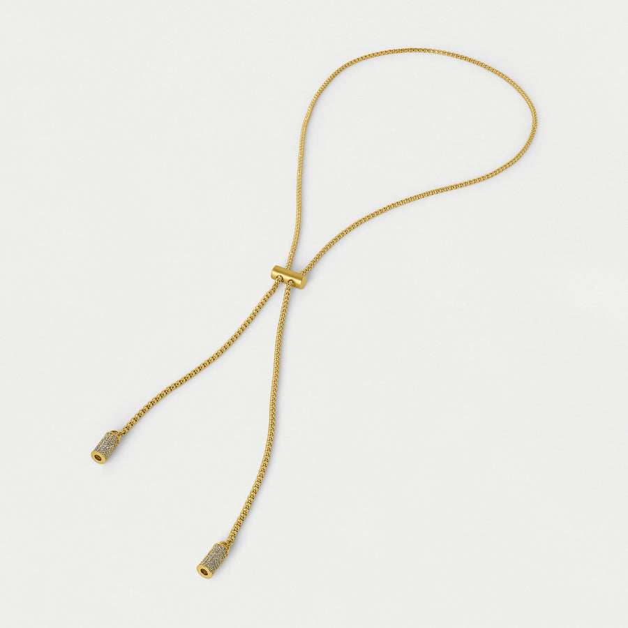 Juliette Pavé Lariat Necklace