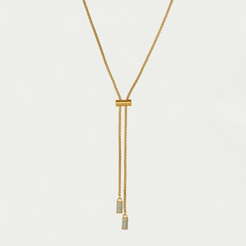 Juliette Pavé Lariat Necklace