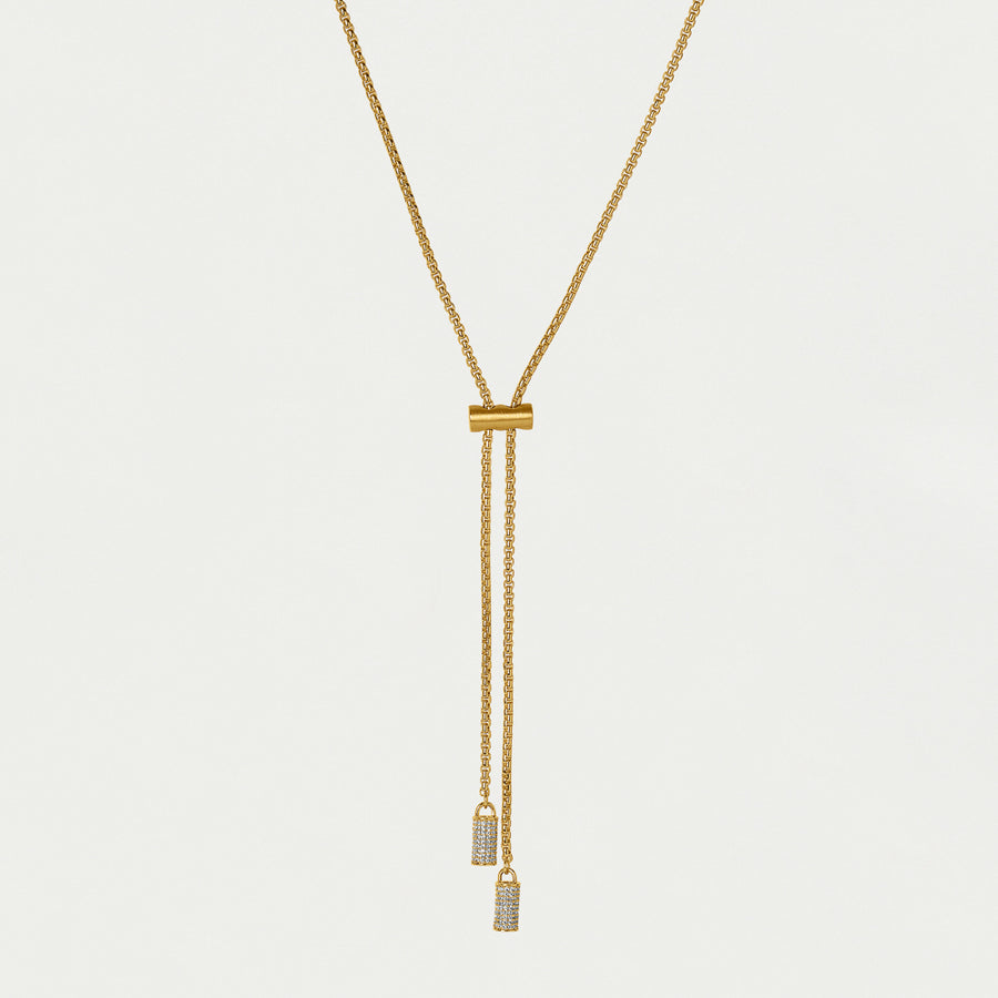 Juliette Pavé Lariat Necklace