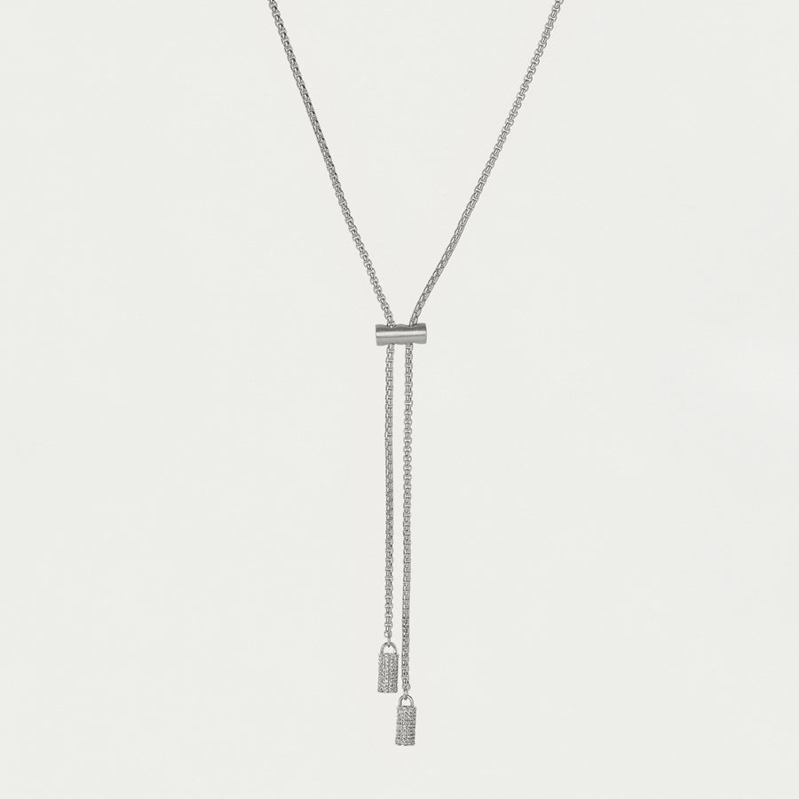 Juliette Pavé Lariat Necklace
