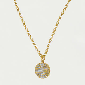 Mirabeaux Pave Long Pendant Necklace
