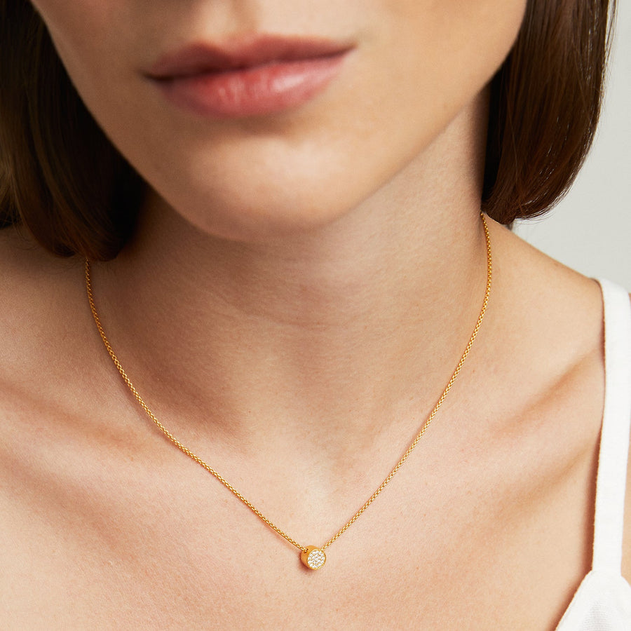 Petit Pavé Studs and Necklace Set