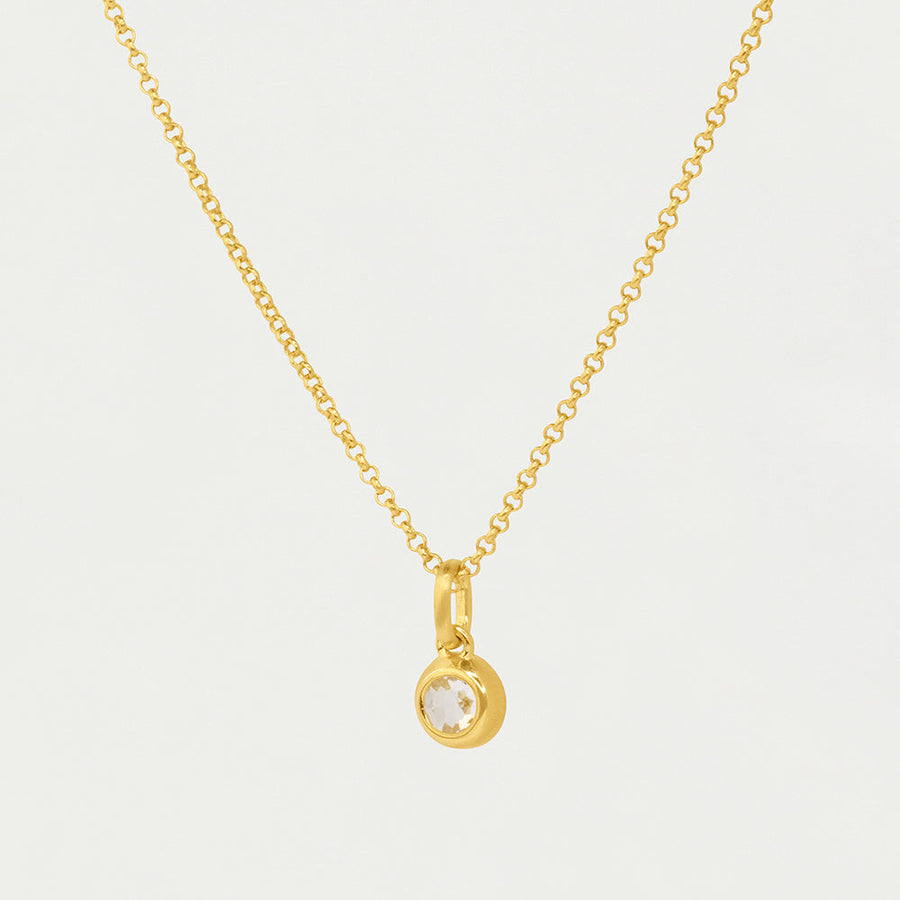 Round Birthstone Necklace