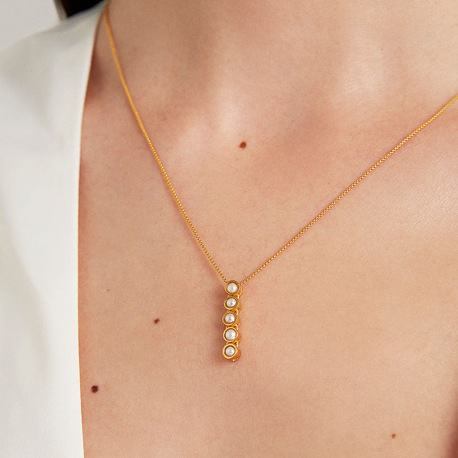 Cascade Gemstone Drop Necklace