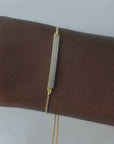 Petit Pavé Bar Chain Bracelet