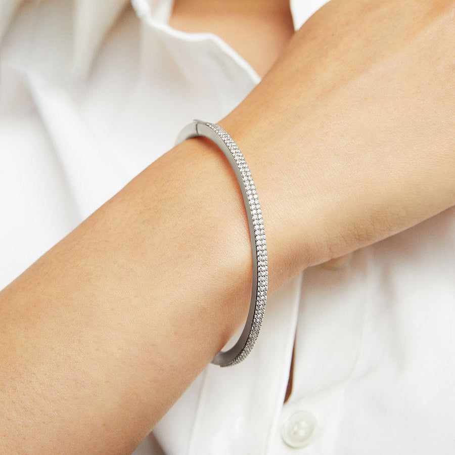 Signature Pave Hinge Bangle
