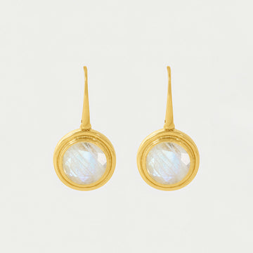 Signet Gemstone Drop Earrings