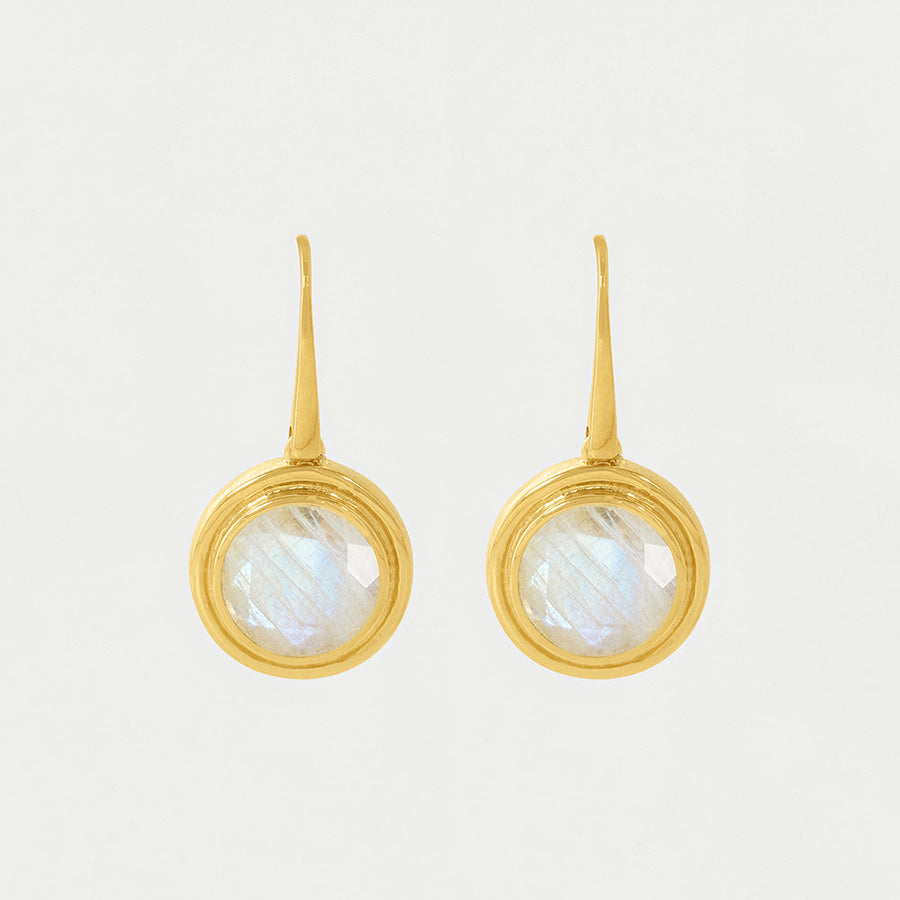 Signet Gemstone Drop Earrings